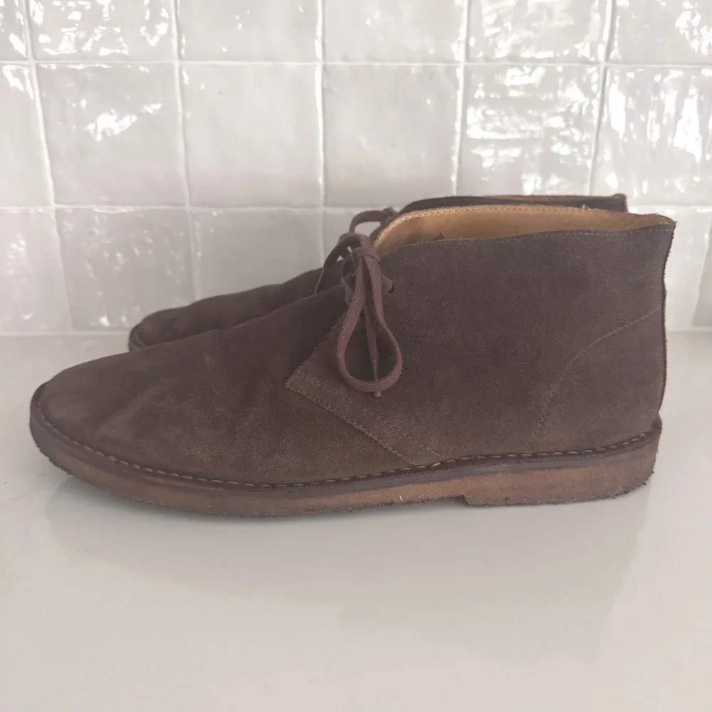 Peter Millar Chukka Boots Mens 11.5 Brown Suede Crepe Sole Desert Boots MC00F12